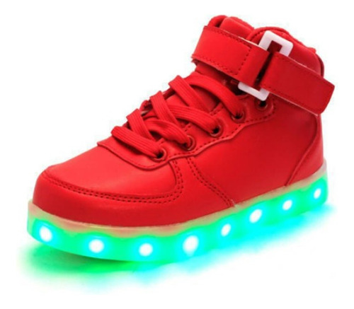 Zapatillas Conluz Led Para Niños Hombres Recargables Por Usb