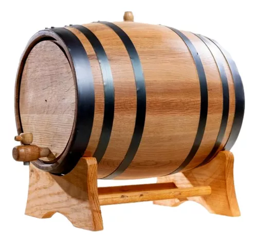 Barril de madera de 2 Litros para vino, whisky, cerveza