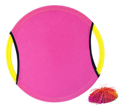Trampoline Paddle Ball Set Kids Play Parent Paddle Rosa