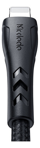 Imagen 3 de 9 de Cable Para iPhone Mcdodo Tipo C A Lightning Corto 20cm Negro