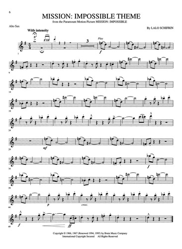 Temas Favoritos De Películas Para Saxofón Alto