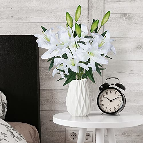 Ramo A Granel De Flores Artificiales Lily Con Tallos Largos