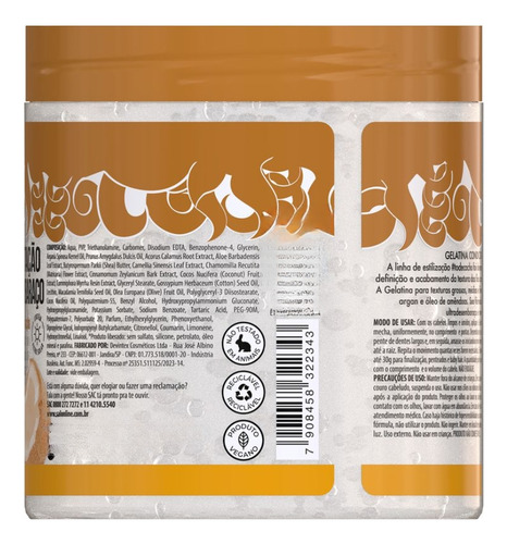Gelatina Nutre E Define Hidrata To De Cacho Salon Line 550g