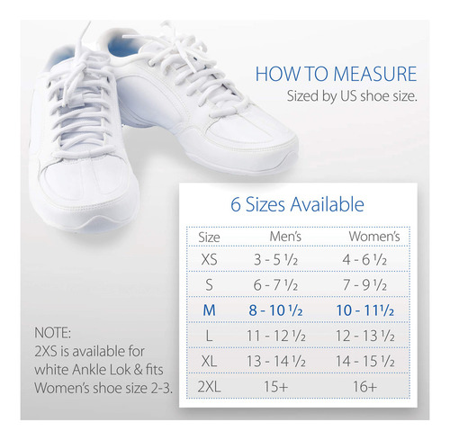 Swede-o Ankle Lok Tobillera, Blanco - Mediano