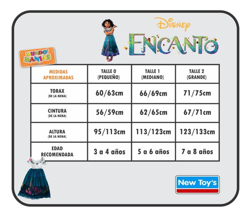 Imagen 3 de 7 de Disfraz Princesas Disney Encanto Original Newtoys