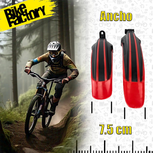 Conjunto De Para-lamas De Bicicleta Vermelho | Protetores