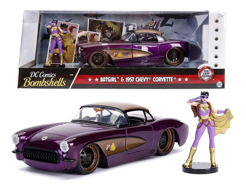 1 24 Chevy  Corvette 1957  Batgirl Batichica Jada Bombshells