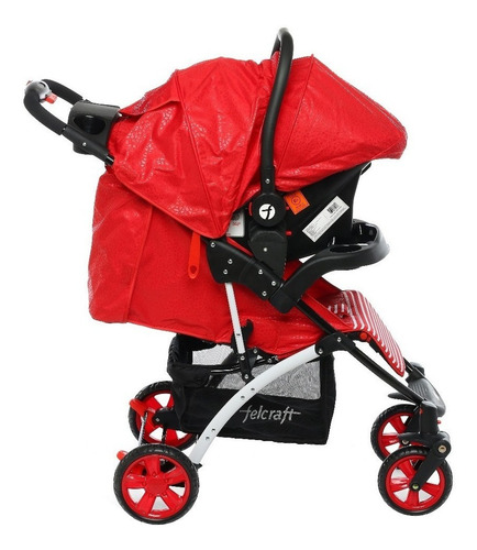 Imagen 2 de 2 de Cochecito de paseo Felcraft Travel system Triana TS925 rojo con chasis color negro