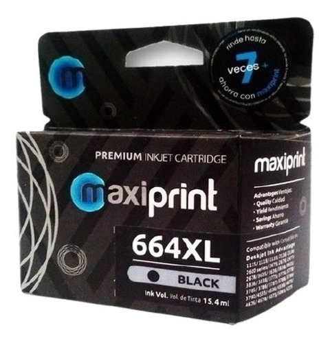 Cartucho Maxiprint 664xl Negro