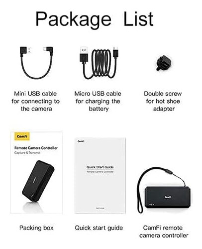 Control Remoto Wifi Para Camaras Dslr | Camfi Cf102 | Negro