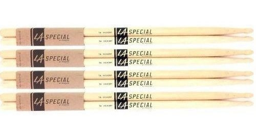 Baqueta Pro Mark La Special Hickory 7a Ponta Madeira 4 Pares