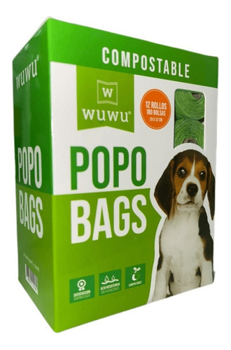 Bolsas Desechos Compostables Wuwu - 180 Bolsas