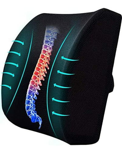 Cojín Lumbar Para Coche Espuma De Memoria Ergonómico 