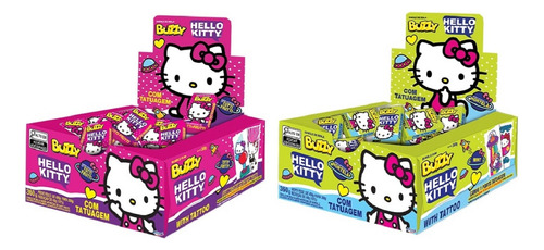 Kit Com 2 Cx De Chicletes Hello Kitty Com Tatuagem