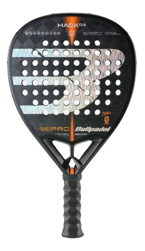 Paleta Bullpadel Hack 03 Negro - Plata - Naranja 2022