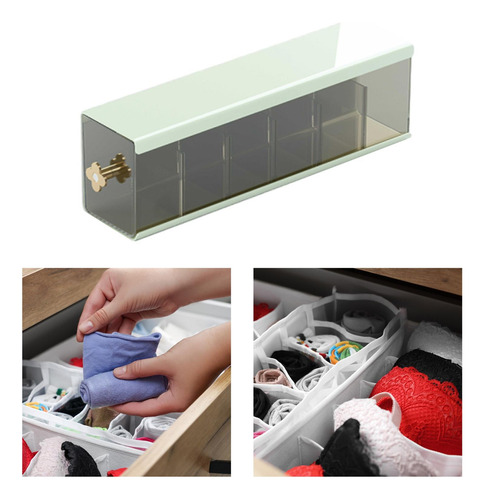 Caja De Almacenamiento De Bragas Para Ropa Interior, Verde