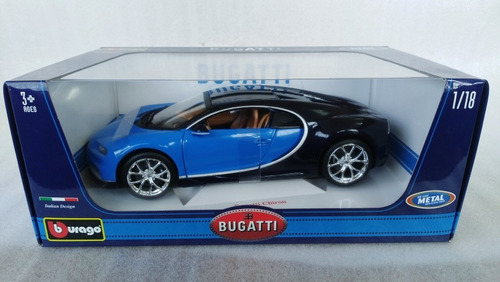 Auto Deportivo Bugatti Chiron A Escala 1/18 Metálico 28cms