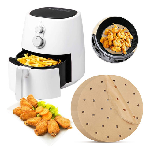 | Fryer Liners, Impermeable, Con Filtro De Papel, Redonda