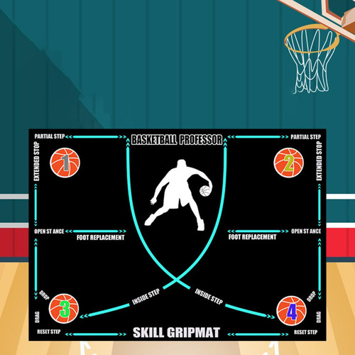 Tapete De Baloncesto Para Niños Y Adultos, Línea Azul