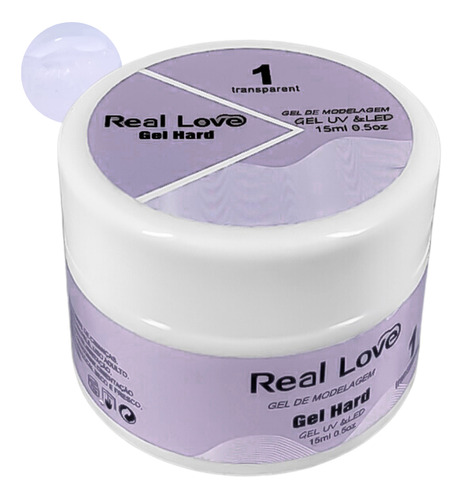 Gel Hard Para Modelagem Gel Uv/led 15ml - Real Love Cor Transparente