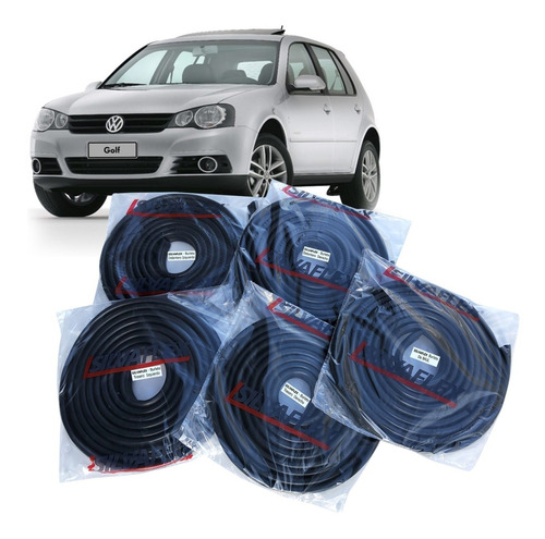 Burletes Para 4 Puertas + Baul (kit 5 Unidades) Vw Golf 2008 Al 2015 +regalo! Silvaflex