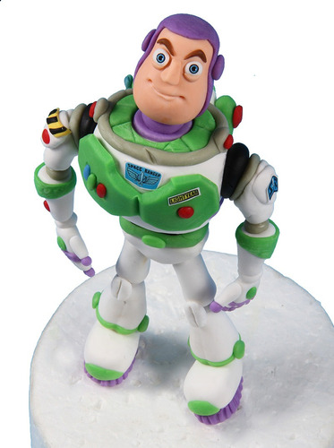 Toy Story Buzz Lightyear En Porcelana Fría Adorno Torta