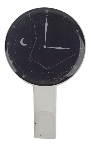 Perchero Sticker Diseño Reloj Noche 13x8x3cm