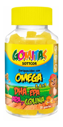 Omega Para Niños Gomitas Sottcor 100gr Naranja