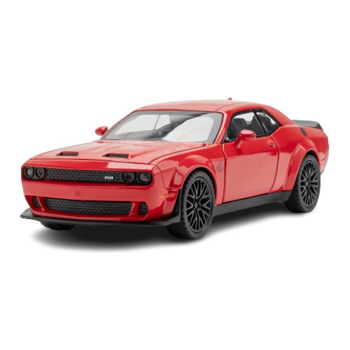 Coche De Metal En Miniatura Dodge Challenger Srt Hellcat Red