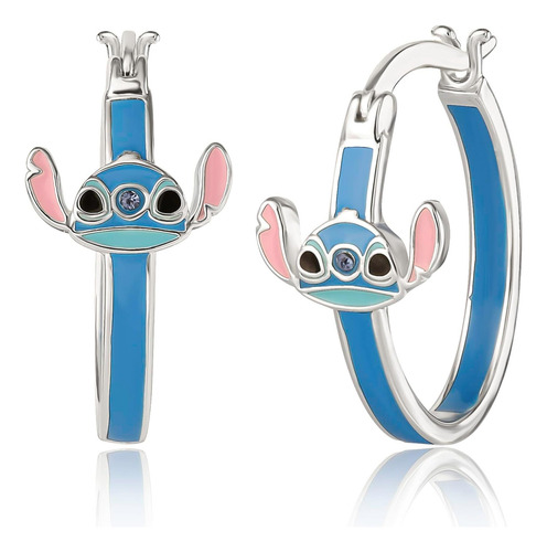 Pendientes De Aro Disney Stitch Para Mujer Licencia Oficial,