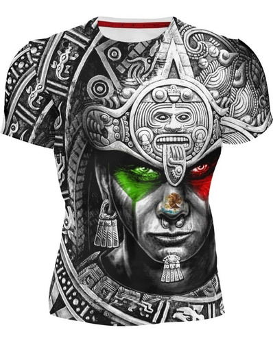 Playera Azteca Sublimada 100%  Full  Calendario  