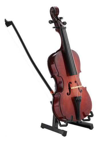 Violín En Miniatura Modelo Mini Violín De Madera Con Soporte