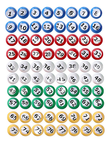 Yn Bolas De Números Para Máquina De Lotería De Juegos 1 A 80
