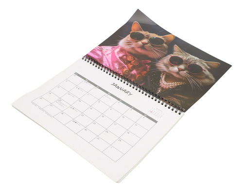Calendario Con Diseño De Gato, Planificador Mensual De Sobre