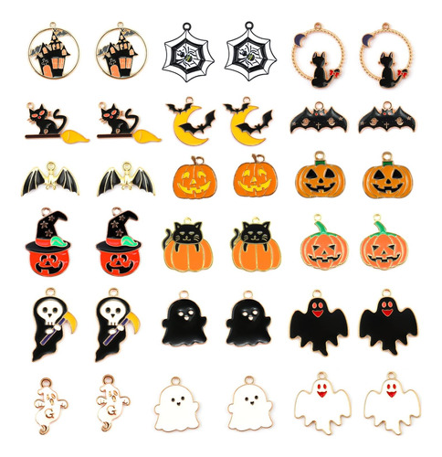 36 Piezas Colgante De Halloween, Encantos De Esmalte De...