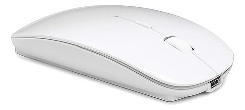 Mouse Inalámbrico Peibo , Bluetooth , Usb , Blanco