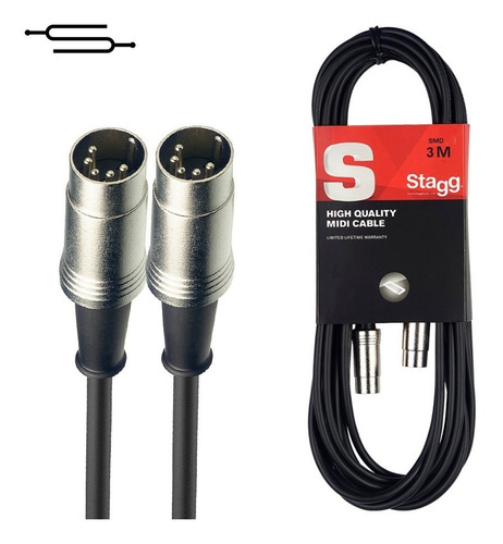 Cable Midi Punta Metalica Profesional - 3m -  Simisol