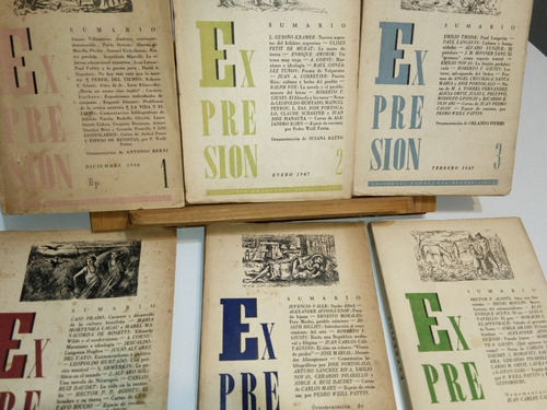 Expresión Revista Mensual Nros. 1 A 8 Yunque Agosti Neruda