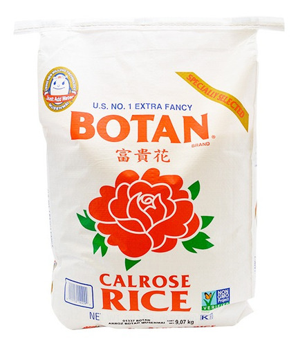 Arroz Calrose Para Sushi, Botan, 9 Kg