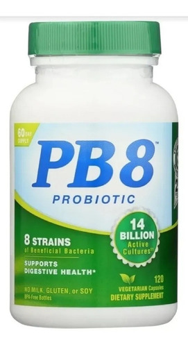 Pb8 Probiótico 14 Bilhões Vegetariano Nutrition Now 60 Caps Sabor Sem Sabor