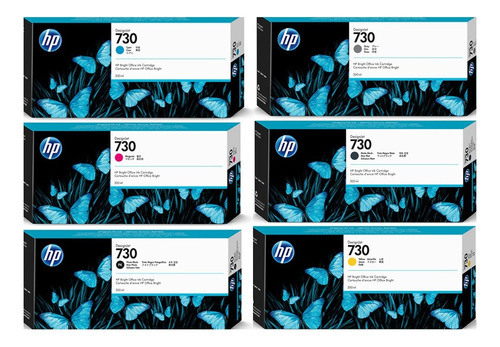 Cartuchos Hp 730 300ml Hp Designjet T1700/t2600 C/u