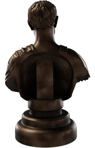 Estátua Busto Júlio César - Julius Roma Romano - Estatueta Cor Cor Cobre Antigo