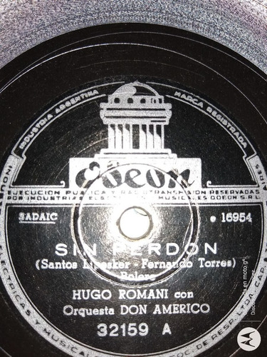 Pasta Hugo Romani Don Americo Odeon C114