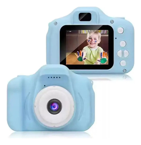 Cámara Digital Ty Y-x2 Para Niños Color Azul, De 1080 Mpx, Dual Hd Vga, Admite Tarjetas Sd, Compacta Y Resistente.