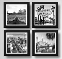 Comprar Set 4 Cuadros Las Vegas Nevada Casino Paisajes Decoracion