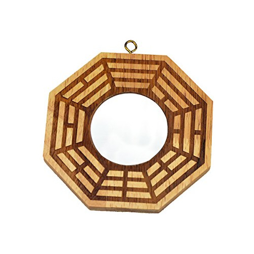 Espejos Bagua De Madera De Melocotón Feng Shui De 4 Pu...