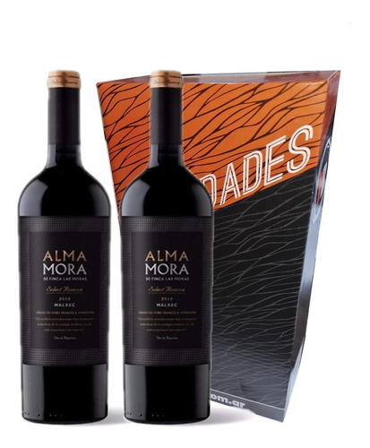 Estuche Regalo X2 Vino Alma Mora Reserva De Finca Las Moras