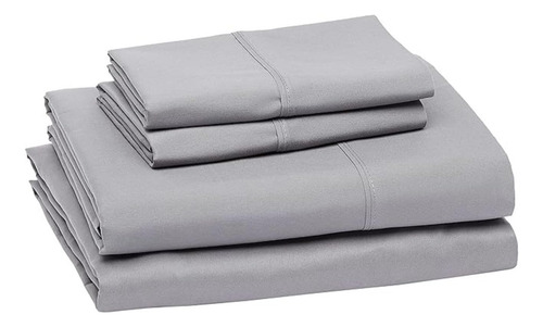 Juego Queen Sábanas Algodón 100% 400 Hilos Gris