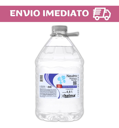 Kit 05 Shampoo De 4,800l Neutro Galão Econômico Rende Muito