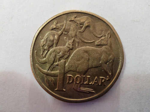 Moneda Australia 1 Dollar 1984 Canguros (x1414